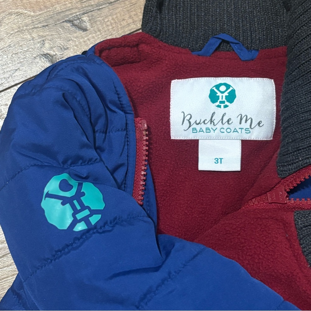 Buckle Me Baby Coats, size 3T, car seat jacket for toddler, great condition